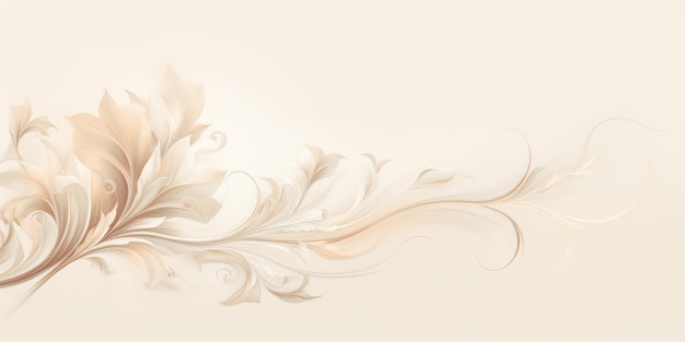 아름다운 추상 베이지색 및 흰색 연필 드로잉 꽃무늬 디자인 배경 아름다운 생성 AI AIG32