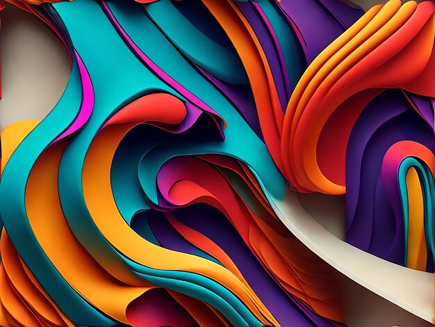 Beautiful abstract color wave