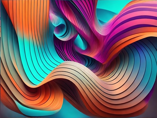 beautiful abstract color wave