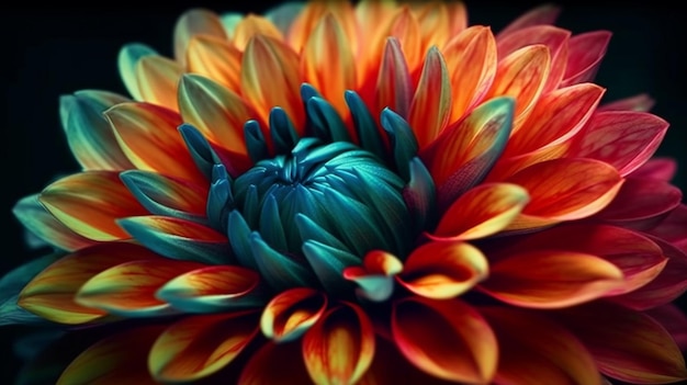 Beautiful abstract colorful flower
