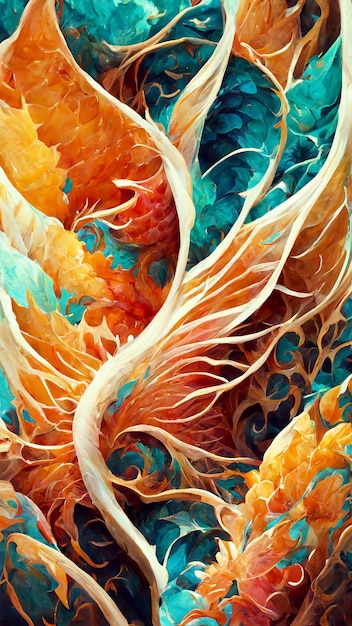 Beautiful Abstract dragon scales background 3D illustration