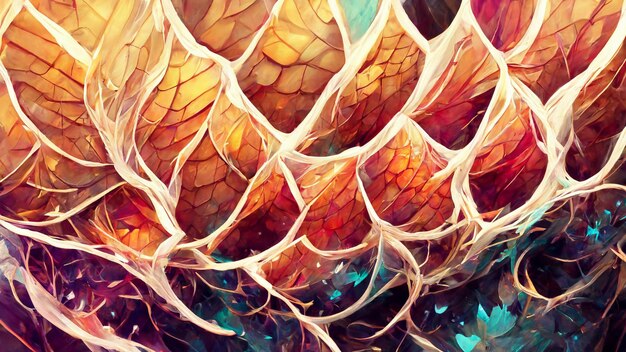 Beautiful abstract dragon scales background 3d\
illustration