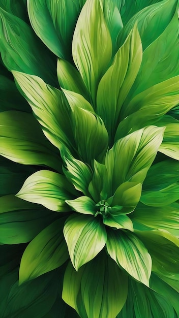 Beautiful abstract green floral design background beautiful generative ai aig32