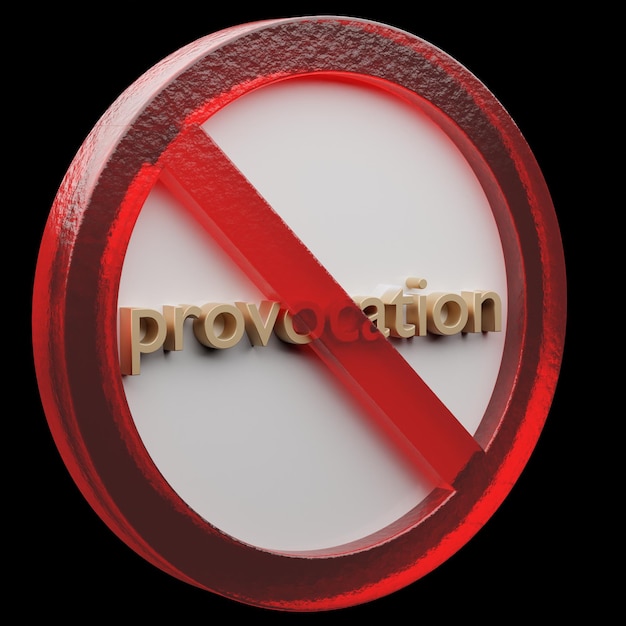 Photo beautiful abstract illustration provocation forbidden prohibiting sign prohibition warning symbol
