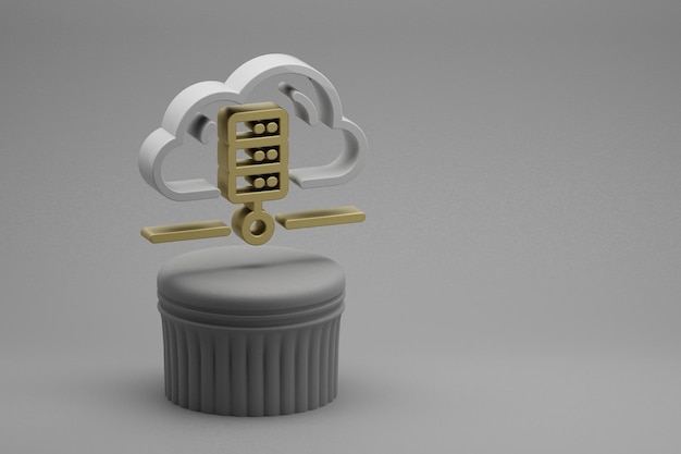 Beautiful abstract illustrations Database Server symbol icons on a column stand and wonderful backg