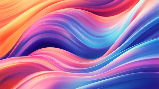 A beautiful abstract image of flowing intertwined 3D curves in blues oranges pinks and purples that creates an energetic and futuristic feeling