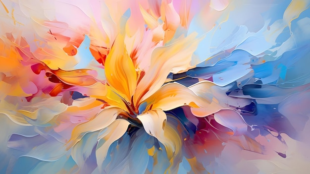 Beautiful abstract impressionistic floral design background