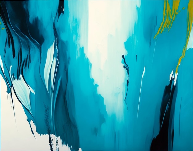 Beautiful abstract oil painting in turquoise colors perfect art background