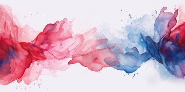 Beautiful abstract red and blue watercolor floral design background beautiful Generative AI AIG32