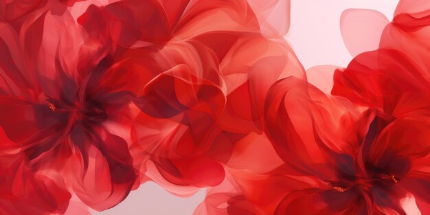 Photo beautiful abstract red impressionistic floral design background beautiful generative ai aig32