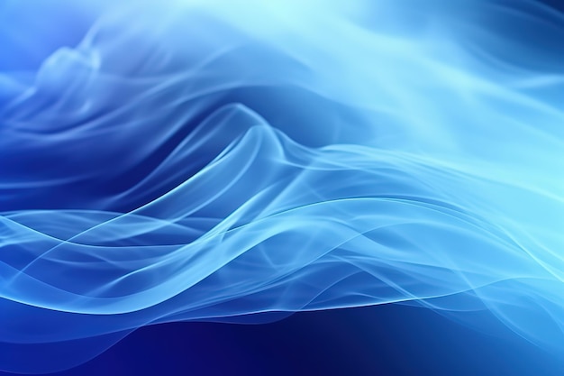 beautiful abstract smoke waves gradient background in blue color