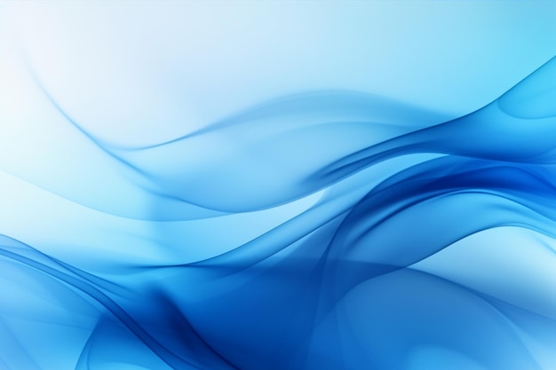 Beautiful abstract smoke waves gradient background in blue color