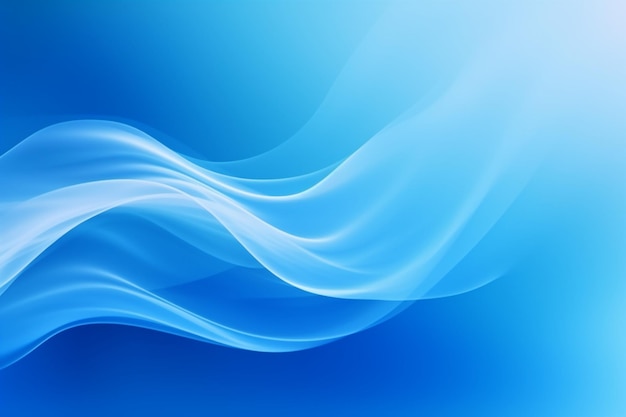 Beautiful abstract smoke waves gradient background in blue color