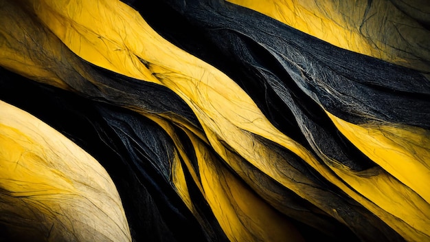 Beautiful abstract yellow and black background 4k