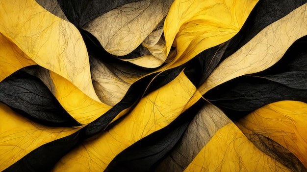 Beautiful abstract yellow and black background 4k