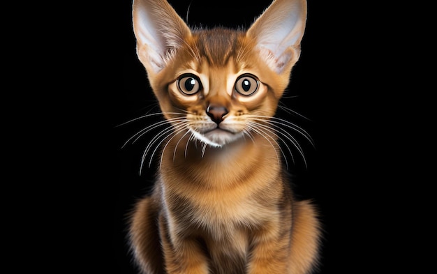 Beautiful Abyssinian Cat PortraitGenerative AI