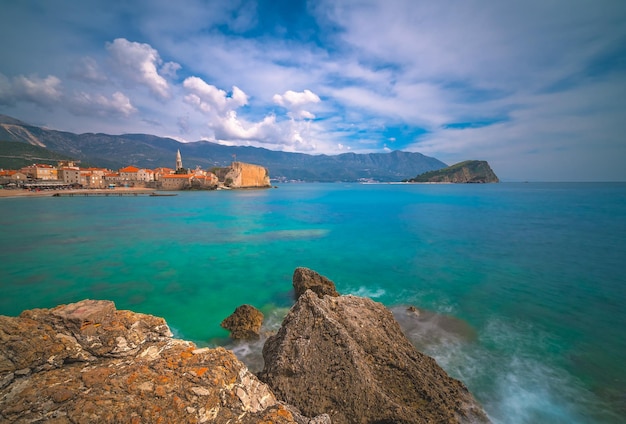 Beautiful Adriatic sea coast around Budva