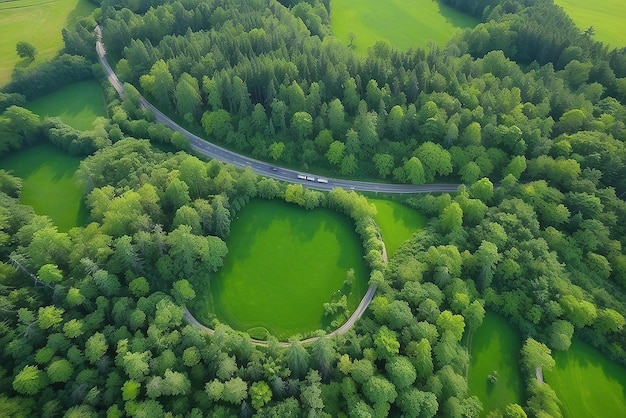 Beautiful aerial landscape on green backdrop Beautiful scenery Beautiful natural landscape Natural background Air transportation Aerial view Top view