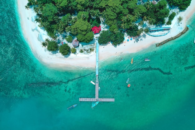 beautiful aerial view island