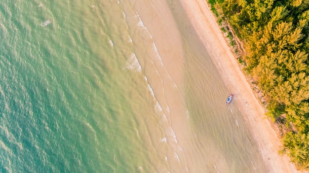 Beautiful aerial view with sea and beach