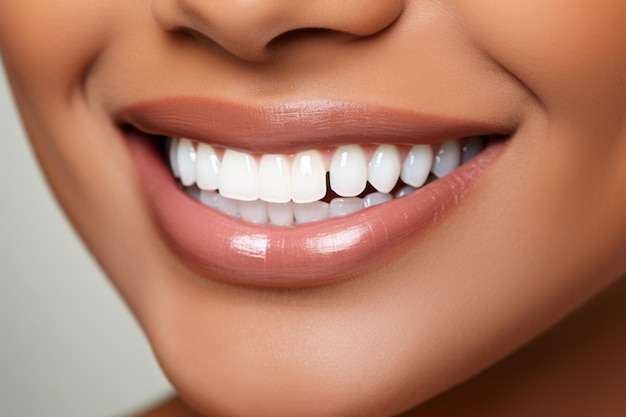 Beautiful African American Young Woman with Flawless White Teeth and a Captivating Orthodontic Smile