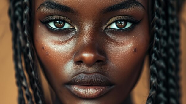 Photo beautiful african girl portrait generative ai