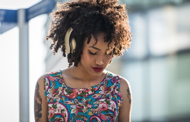 Beautiful afro-american girl