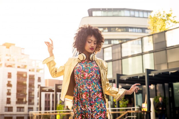 Beautiful afro-american girl