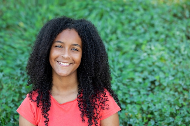 Beautiful afro american teenager