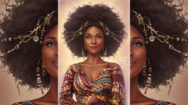 Beautiful afro woman