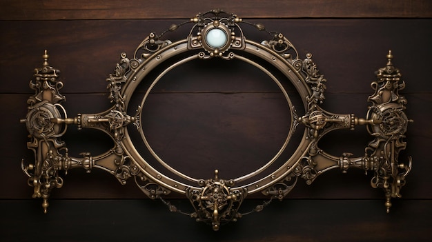 Beautiful aged brass steampunk frame