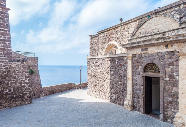 The beautiful alley of castelsardo old city