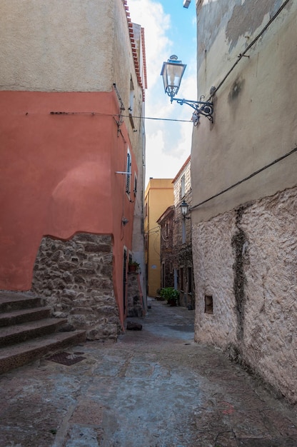 The beautiful alley of castelsardo old city