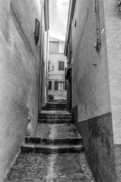 The beautiful alley of castelsardo old city