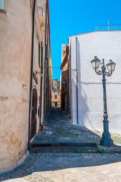 The beautiful alley of castelsardo old city