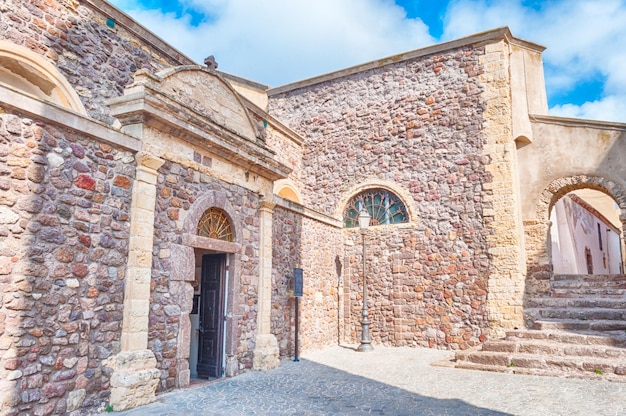 The beautiful alley of castelsardo old city