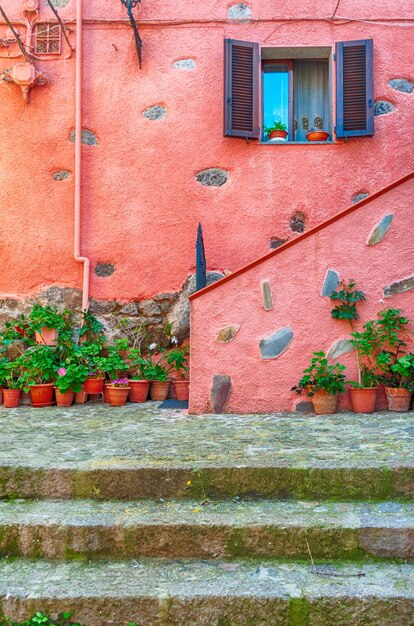 The beautiful alley of castelsardo old city