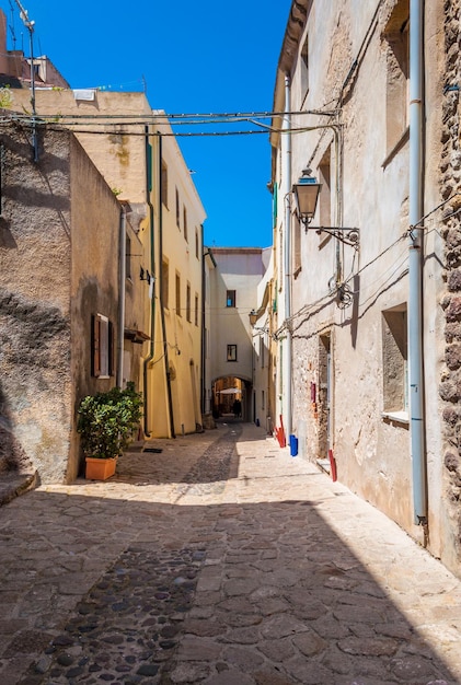 The beautiful alley of castelsardo old city