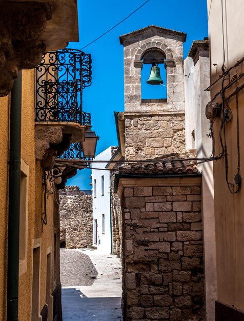 The beautiful alley of castelsardo old city