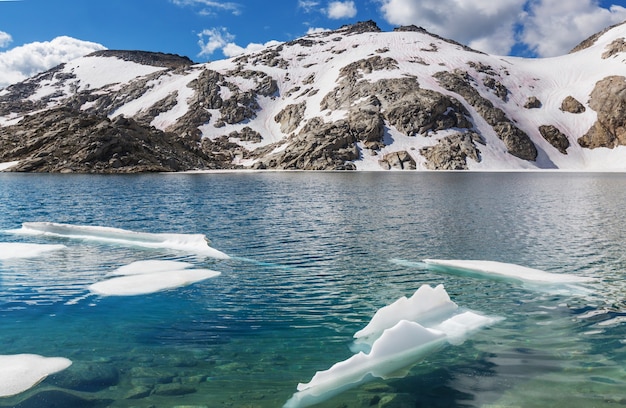 Beautiful Alpine lakes wilderness area  in Washington, USA