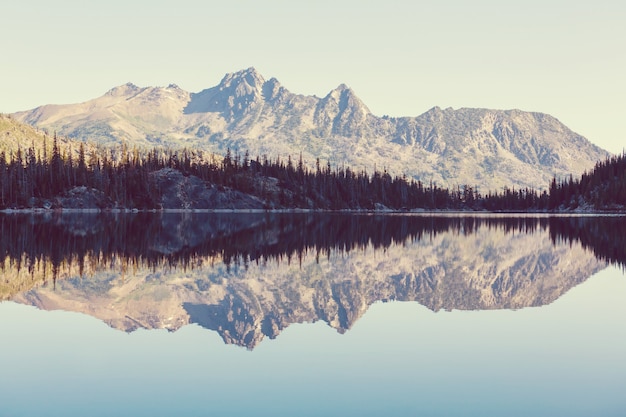 Beautiful Alpine lakes wilderness area  in Washington, USA