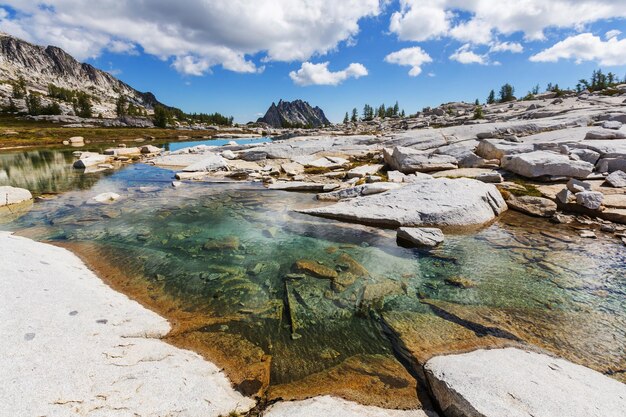 Beautiful Alpine lakes wilderness area  in Washington, USA