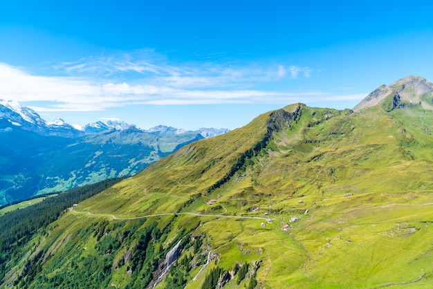 グリンデルヴァルト、スイス連邦共和国の美しいアルプス山脈