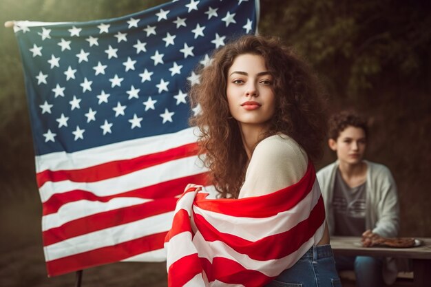 Beautiful and amazing image for independence day of USA generated by AI