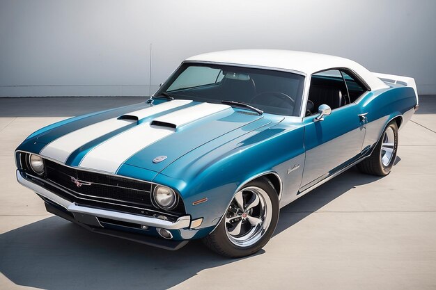 Photo beautiful american muscle car exempted