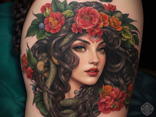 A beautiful american traditional tattoo