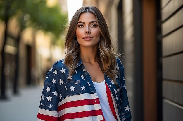 Foto bella donna americana