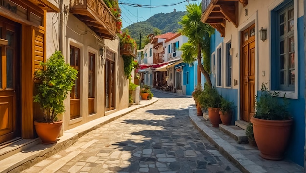 Beautiful ancient street in Marmaris Trkiye