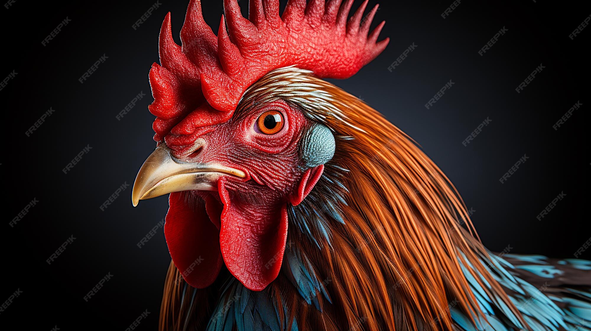 Premium AI Image beautiful_and_colorful_rooster_close_up_award_winning