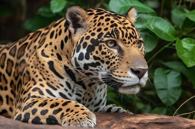 写真 自然の生息地にある美しく絶滅危惧種のアメリカジャグア パンテラ・オンカ 野生ブラジル ブラジルの野生動物 パンタナル 緑のジャングル 大猫
